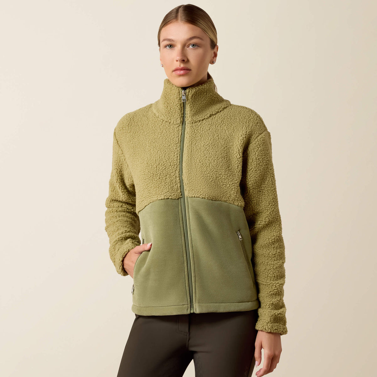 Ariat Women's Laviolette Full Zip Sweatshirt - Oil Green