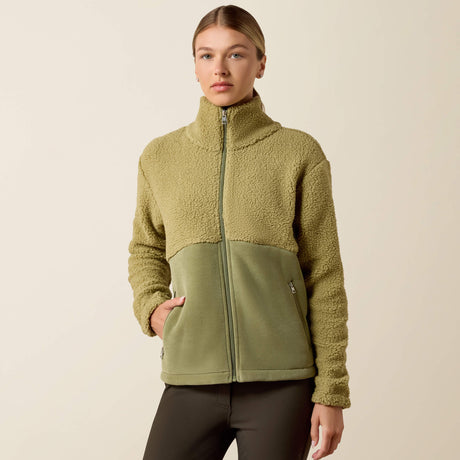 Ariat Women's Laviolette Full Zip Sweatshirt - Oil Green