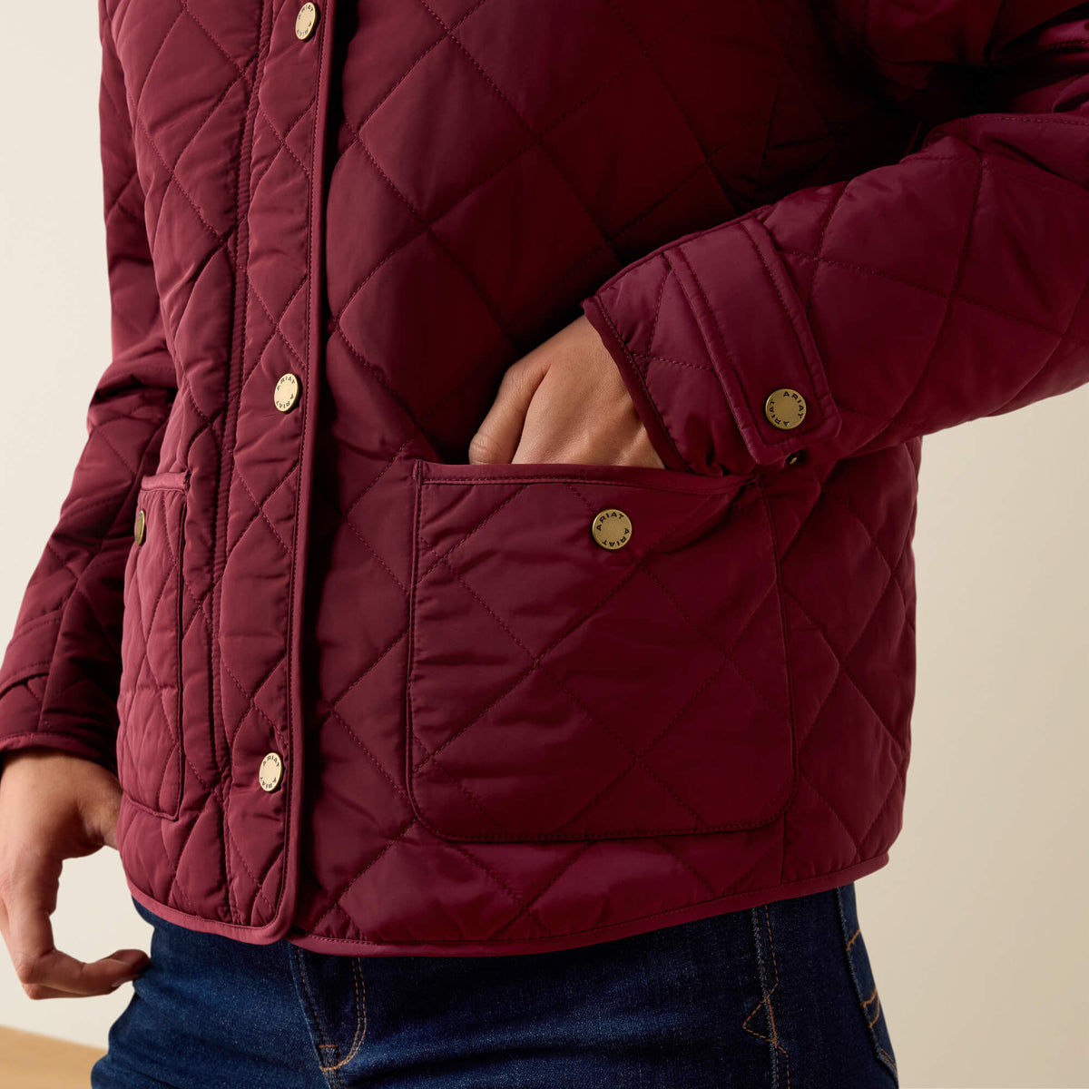 Ariat Women's Woodgate Quilted Jacket - Windsor Wine
