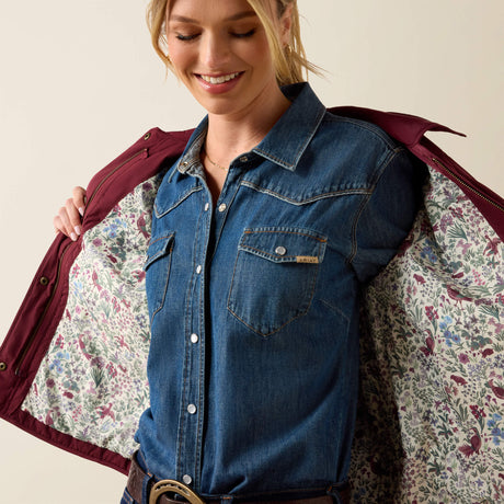 Ariat Women's Woodgate Quilted Jacket - Windsor Wine