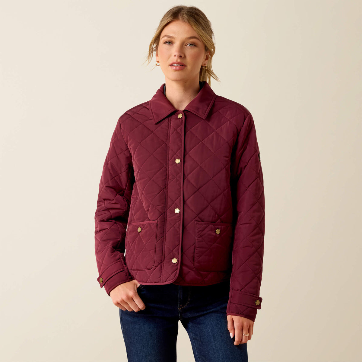 Ariat Women's Woodgate Quilted Jacket - Windsor Wine