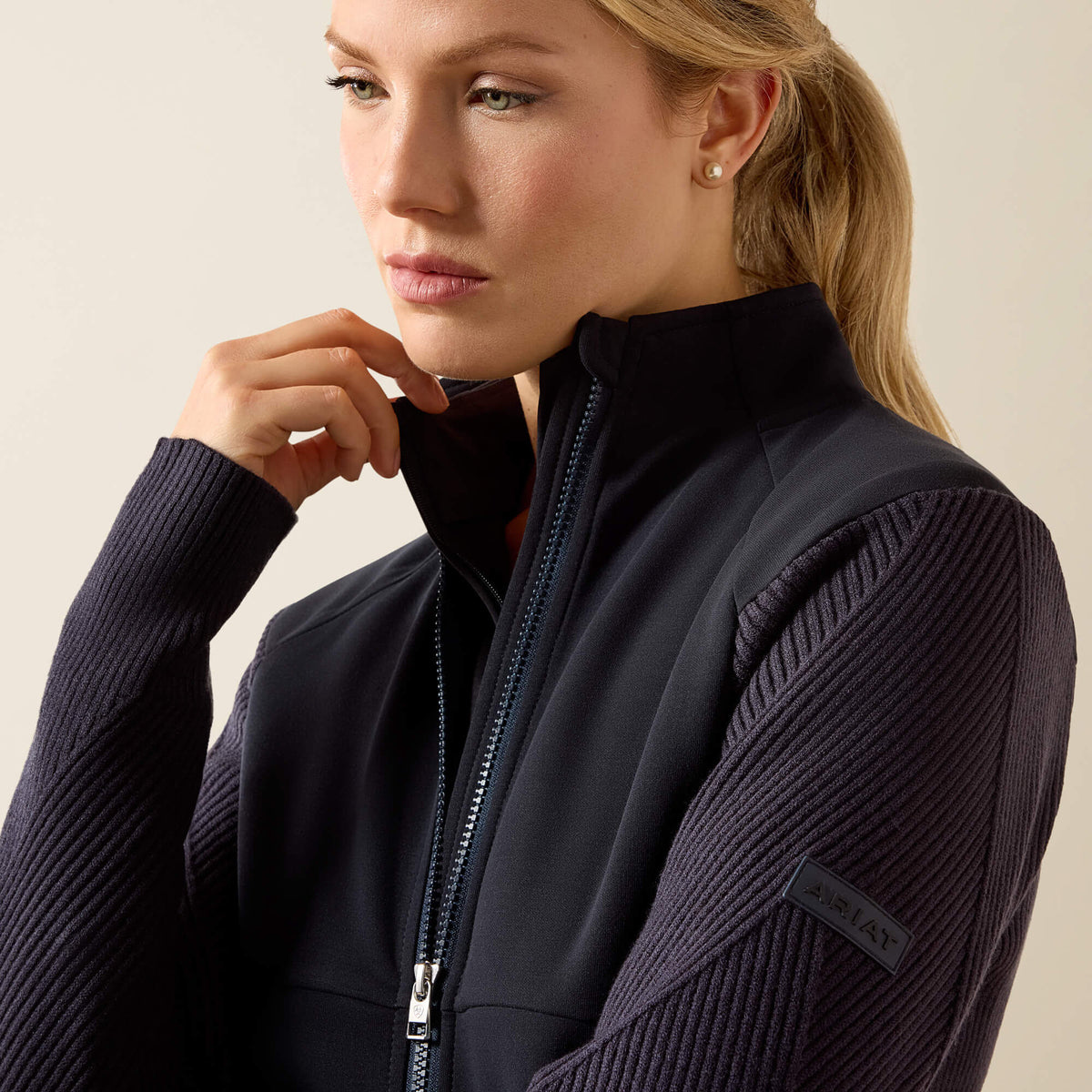 Ariat Women's Skadi Full Zip Tech Fleece Jacket - Show Navy