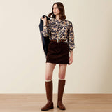 Ariat Women's Cricklade Blouse - Navy Coincide Print