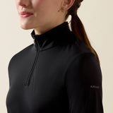 Ariat Youth LunaVeil 1/4 Zip Long Sleeve Baselayer - Black