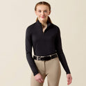 Ariat Youth LunaVeil 1/4 Zip Long Sleeve Baselayer - Black