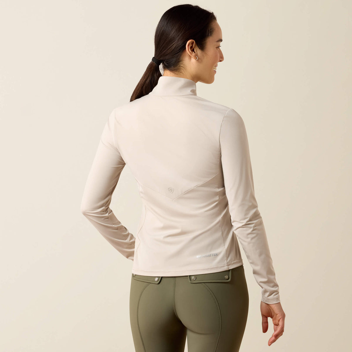 Ariat Women's Lunaveil 1/2 Zip Baselayer - Chateau Grey