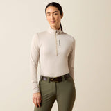 Ariat Women's Lunaveil 1/2 Zip Baselayer - Chateau Grey