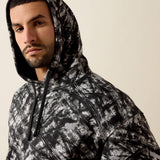 Ariat Men's Rebar Graphic Hoodie - Heather Grey/Deep Ultramarine - Camo/Grey