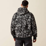 Ariat Men's Rebar Graphic Hoodie - Heather Grey/Deep Ultramarine - Camo/Grey