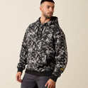 Ariat Men's Rebar Graphic Hoodie - Heather Grey/Deep Ultramarine - Camo/Grey