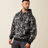 Ariat Men's Rebar Graphic Hoodie - Heather Grey/Deep Ultramarine - Camo/Grey