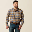 Ariat Men's Rebar Flannel DuraStretch Long Sleeve Work Shirt - Field Khaki