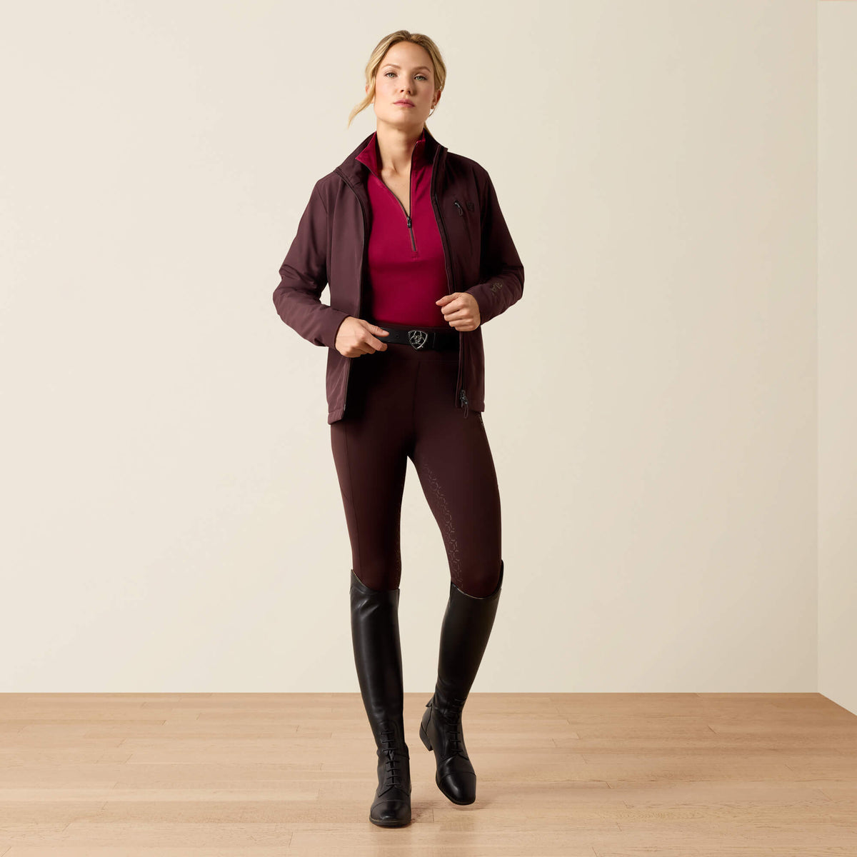Ariat Women's Venture 2.0 Thermal Full Seat Tights - Chocolate Plum