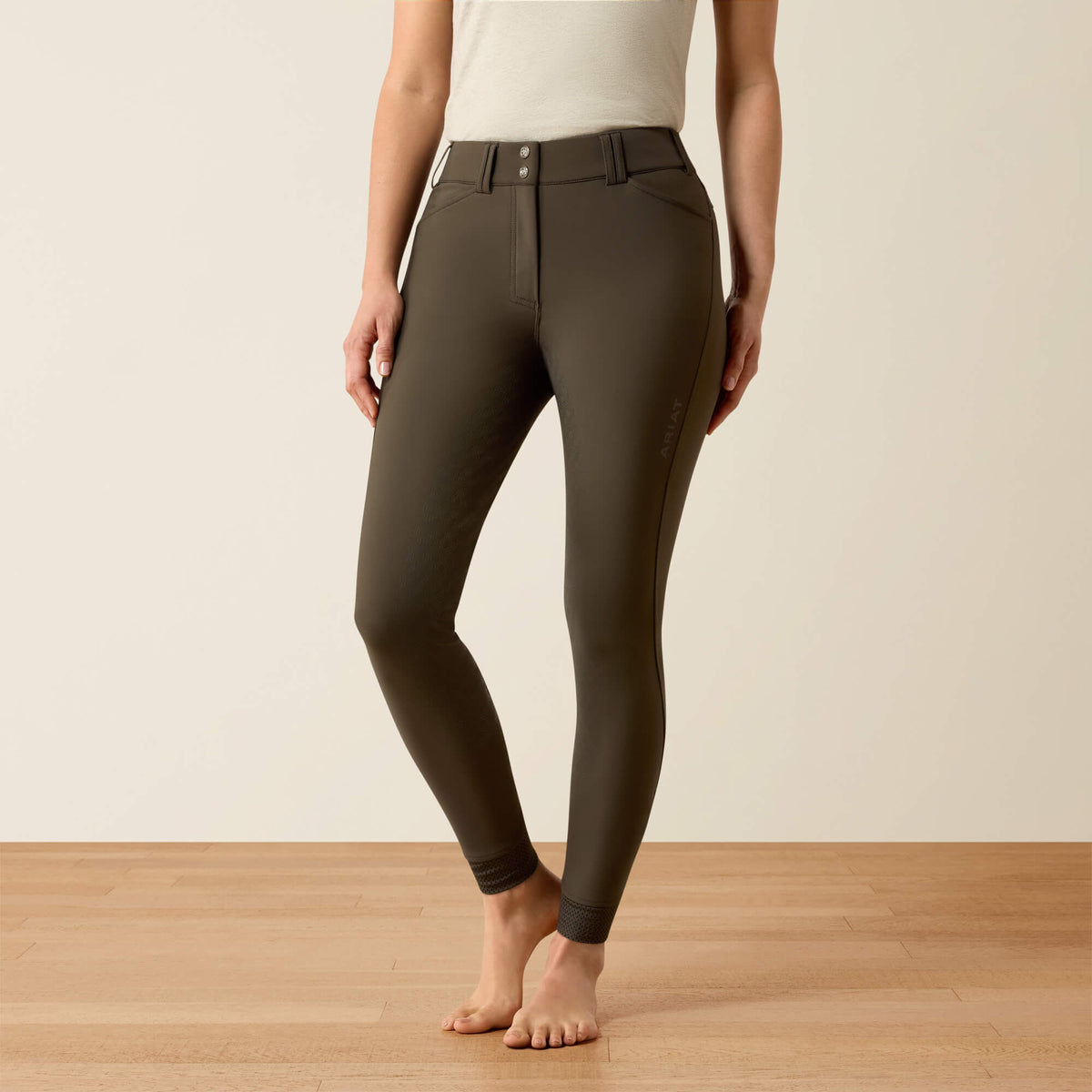 Ariat Women's Tri Factor Frost 2.0 Full Seat Breeches - Earth