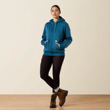 Ariat Women's Rebar Workman Graphic Hoodie - Deep Dive/Storm Blue
