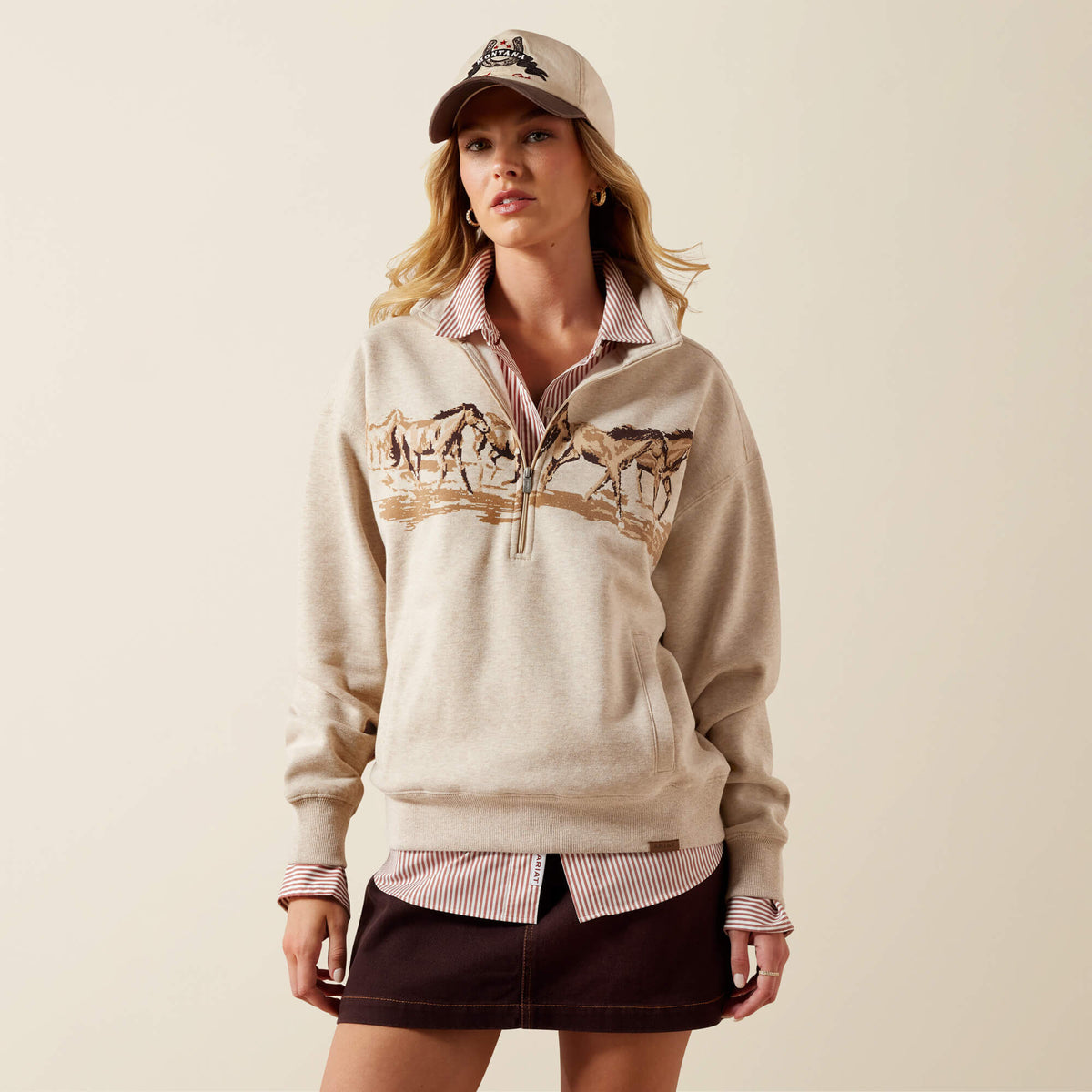 Ariat Women's Running Wild 1/2 Zip Sweatshirt