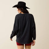 Ariat Women's Canvas Oversized Long Sleeve T-Shirt