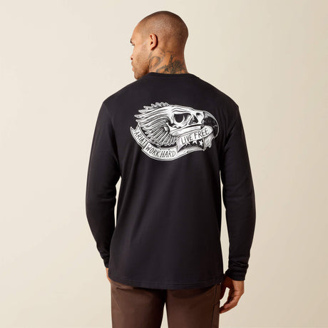 Ariat Men's Rebar Cotton Strong Eagle Skull Long Sleeve T-Shirt