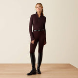 Ariat Women's Cheviot 1/4 Zip Long Sleeve Baselayer - Chocolate Plum