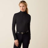 Ariat Women's Lunaveil 1/2 Zip Baselayer - Black