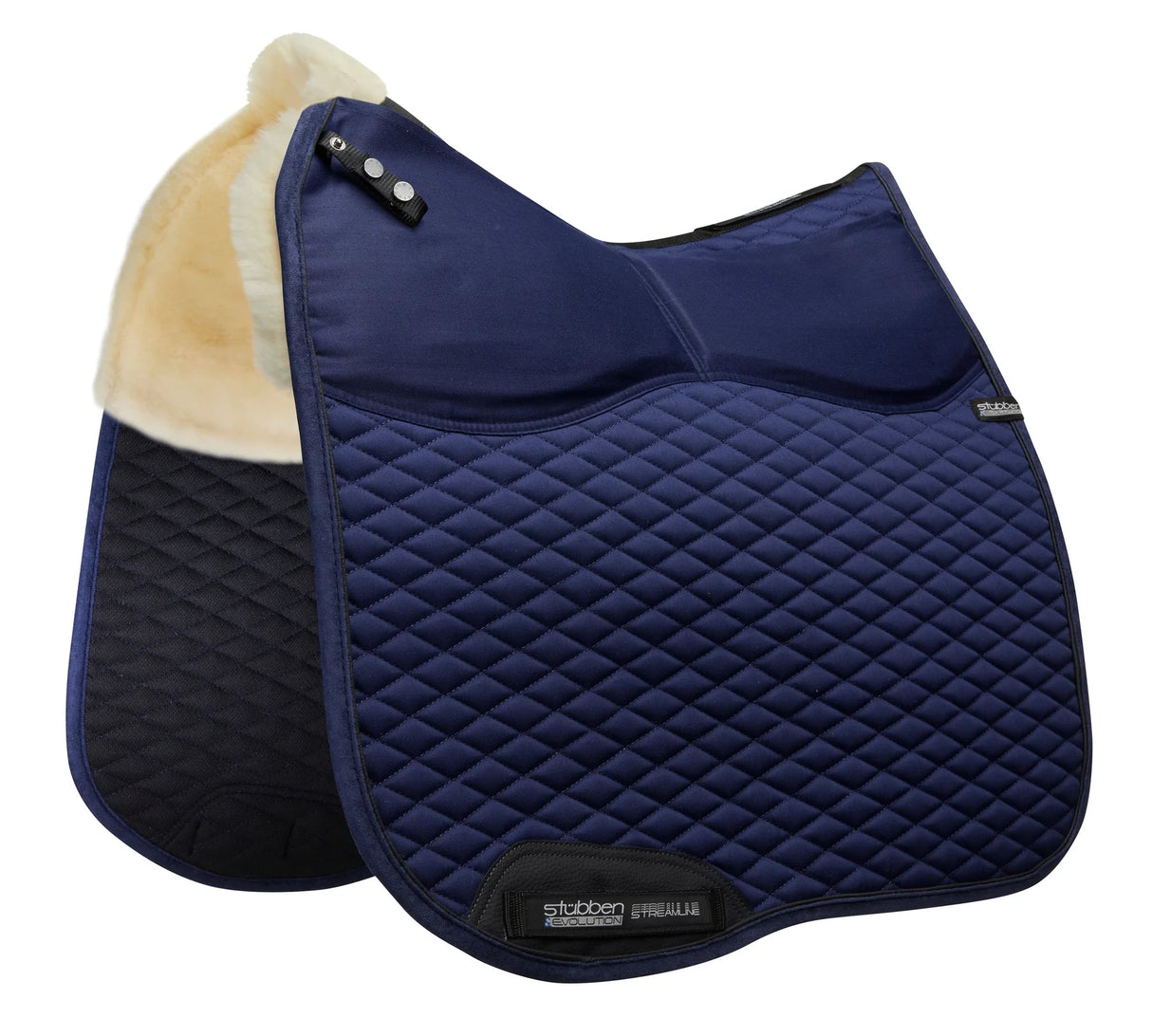 Stuebben Streamline Adjuster Lambswool Dressage Pad #colour_blue