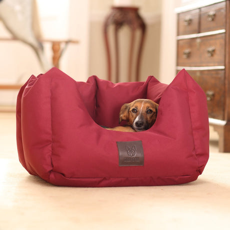 Shires Digby & Fox Nest Dog Bed #colour_maroon