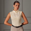 Shires Aubrion Sleeveless Ladies Tie Shirt #colour_yellow