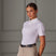 Shires Aubrion Short Sleeve Ladies Tie Shirt #colour_white