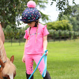 Shires Tikaboo Children's Jodhpurs #colour_pink-horses