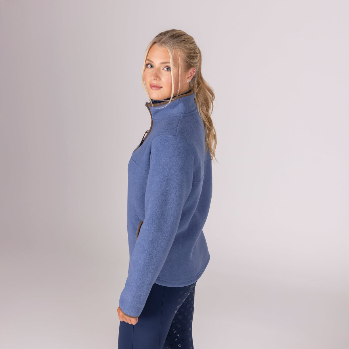 Shires Aubrion Core Ladies Half Zip Fleece #colour_blue