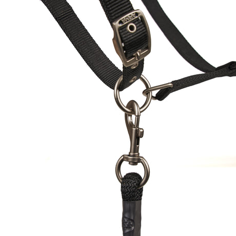 Shires ARMA Comfy Fleece Headcollar & Rope #colour_black
