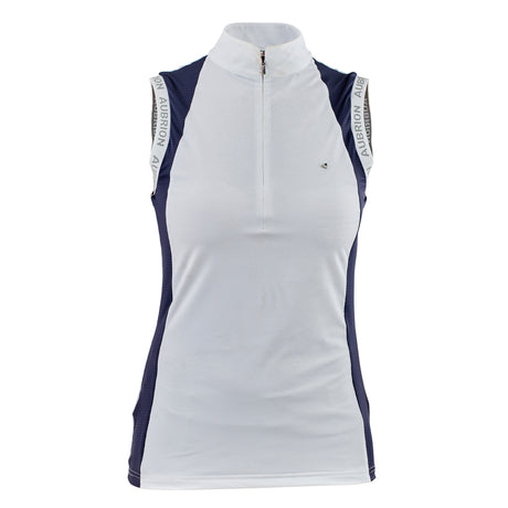Shires Aubrion Newbel Young Rider Sleeveless Shirt #colour_navy