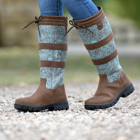 Dublin Adults Whitam Boots #colour_brown-turquoise-print