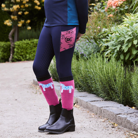 Dublin Childs Everyday Riding Tights #colour_naval-frolicking-horses