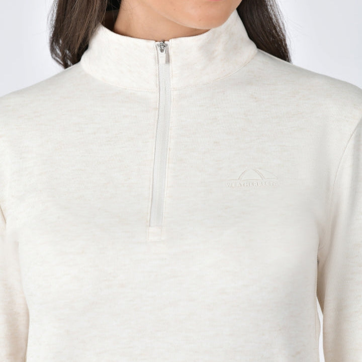 Weatherbeeta Ladies London Layer Long Sleeve Top #colour_light-cream-marle