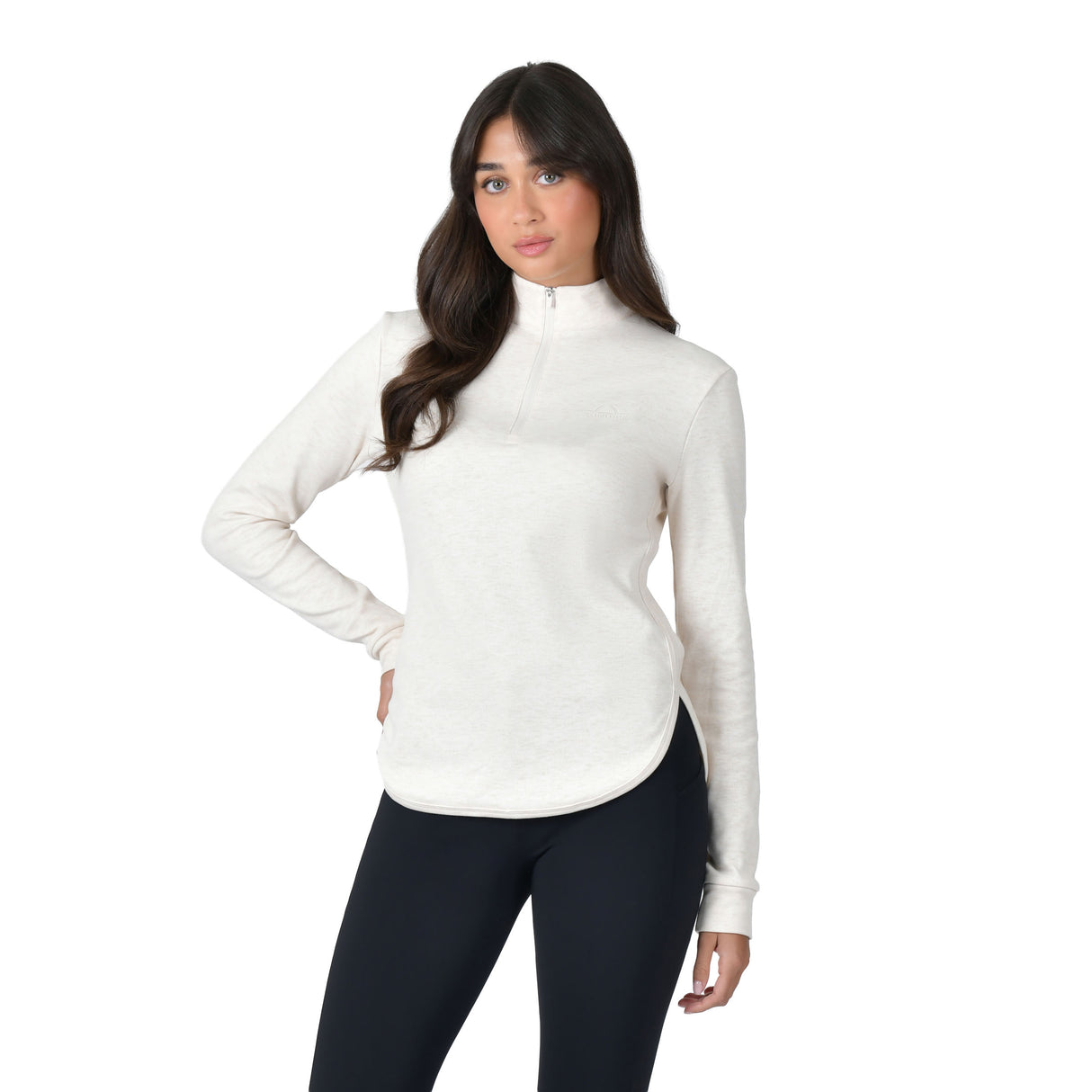 Weatherbeeta Ladies London Layer Long Sleeve Top #colour_light-cream-marle