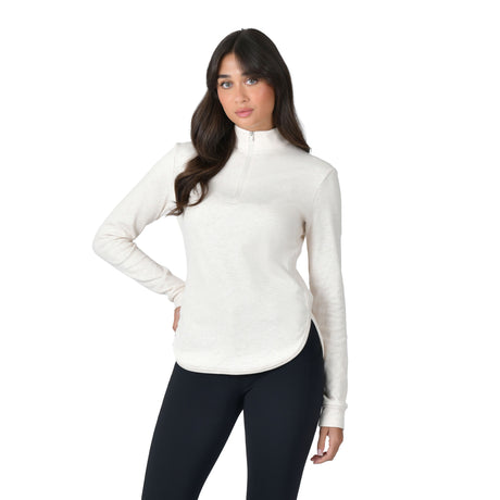 Weatherbeeta Ladies London Layer Long Sleeve Top #colour_light-cream-marle