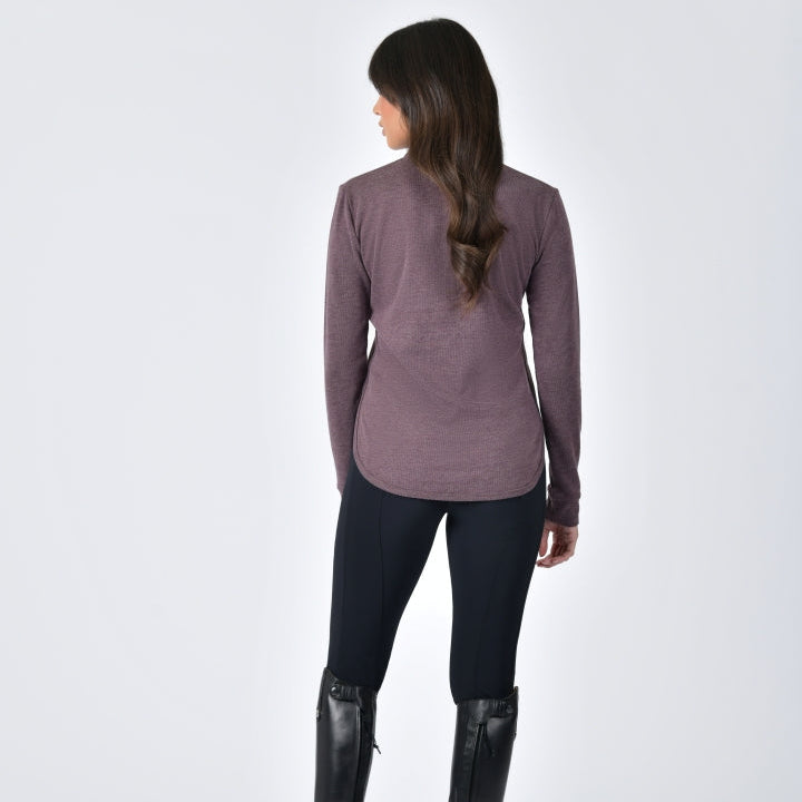 Weatherbeeta Ladies London Layer Long Sleeve Top #colour_mulberry-marle