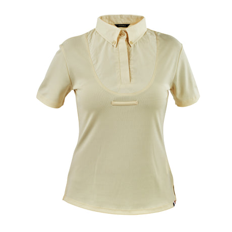Shires Aubrion Short Sleeve Young Rider Tie Shirt #colour_yellow