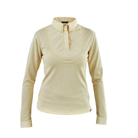 Shires Aubrion Long Sleeve Young Rider Tie Shirt #colour_yellow