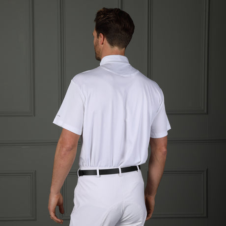 Shires Aubrion Short Sleeve Men's Tie Shirt #colour_white