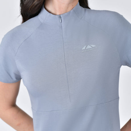 Weatherbeeta Ladies Bamboo Short Sleeve Performance Base Layer #colour_blue-stone