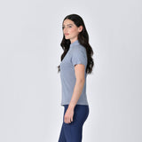 Weatherbeeta Ladies Bamboo Short Sleeve Performance Base Layer #colour_blue-stone
