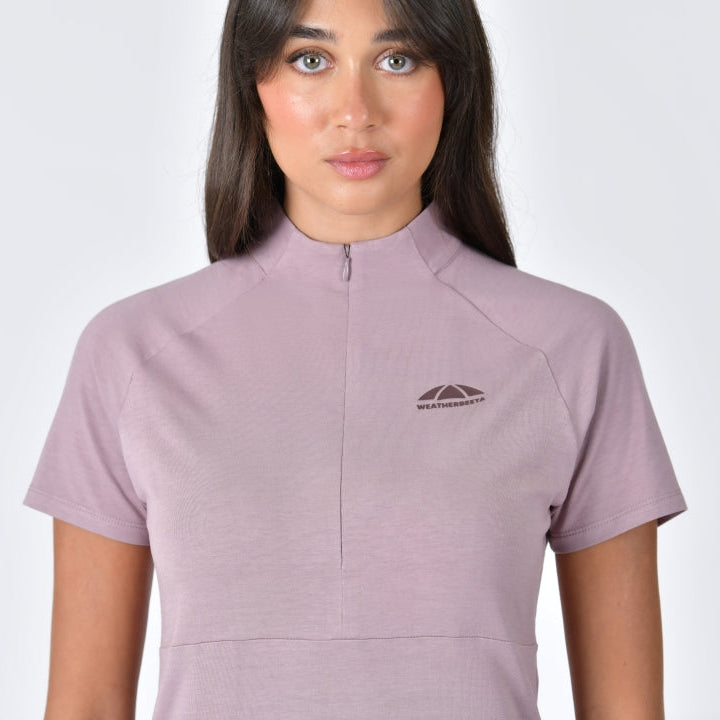 Weatherbeeta Ladies Bamboo Short Sleeve Performance Base Layer #colour_burnished-lilac