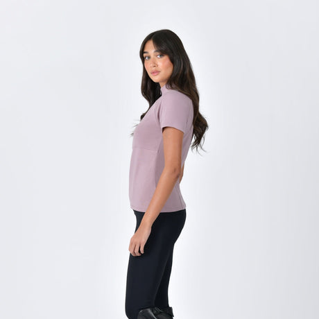 Weatherbeeta Ladies Bamboo Short Sleeve Performance Base Layer #colour_burnished-lilac