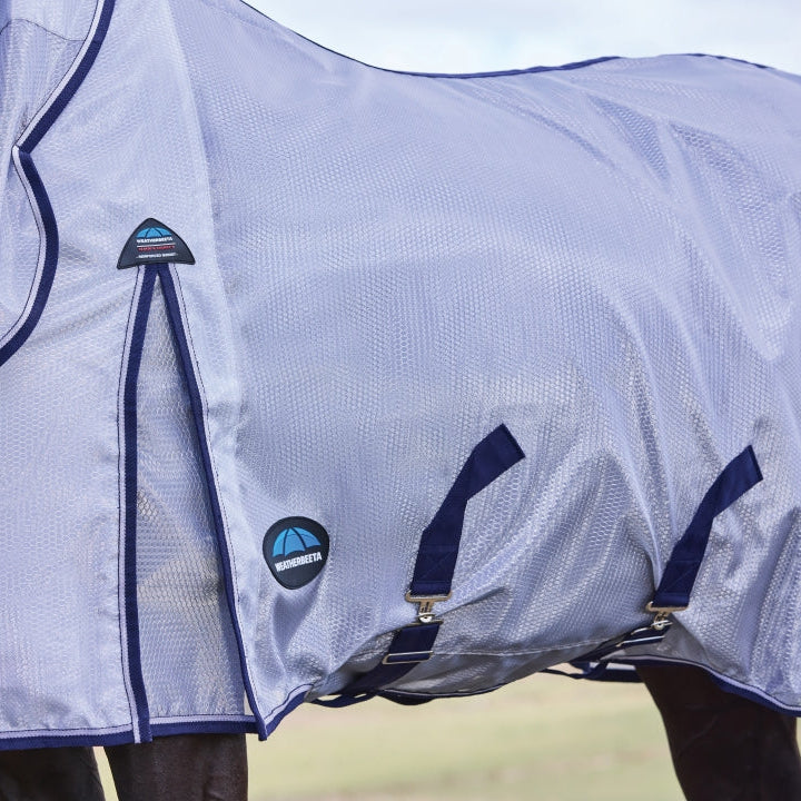 Weatherbeeta Comfitec Hexi Shield Combo Neck #colour_silver-navy-white