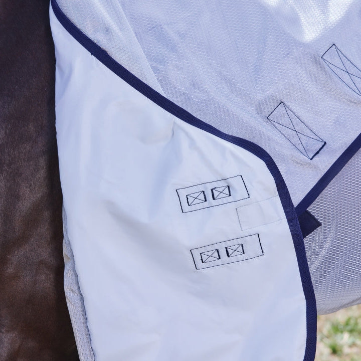 Weatherbeeta Comfitec Hexi Shield Combo Neck #colour_silver-navy-white