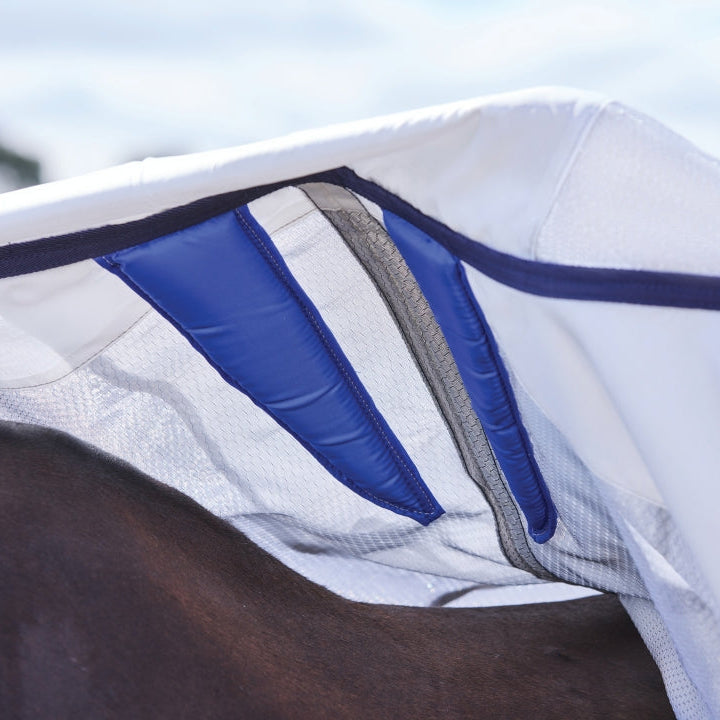 Weatherbeeta Comfitec Hexi Shield Combo Neck #colour_silver-navy-white