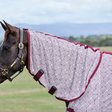 Weatherbeeta Comfitec Limited Edition Fly Sheet Combo #colour_white-burgundy-bit-print