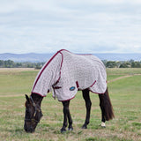 Weatherbeeta Comfitec Limited Edition Fly Sheet Combo #colour_white-burgundy-bit-print